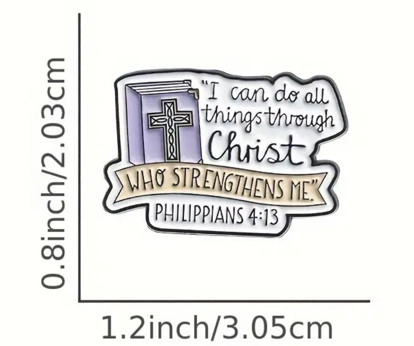 Jesus strengthens me pin