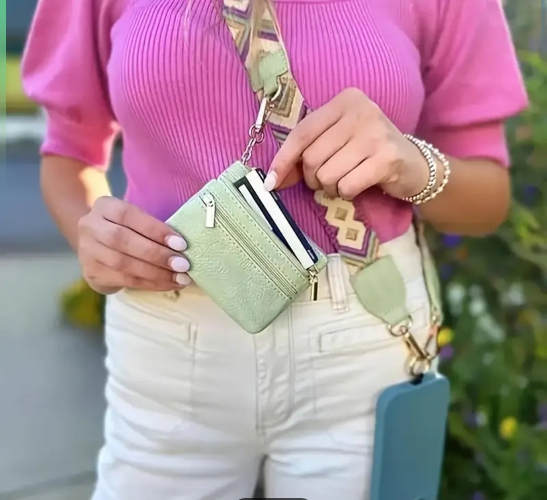 Phone Strap W/purse Purple